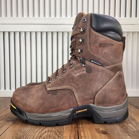 Carolina 8" Waterproof Insulated Broad Comp Toe Work Boots CA8521 Mens Sz 9.5 EE - Picture 4 of 12